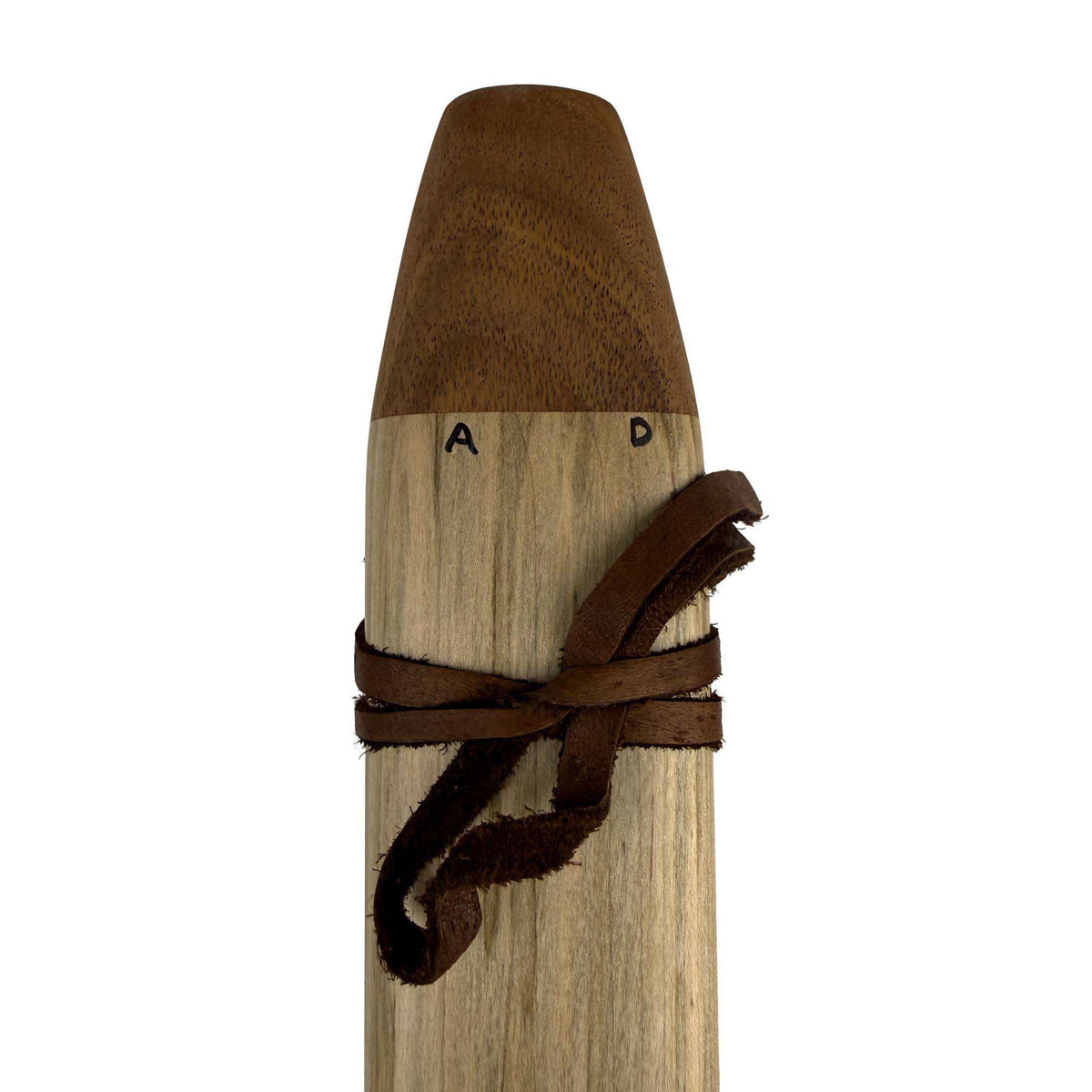 Native American Harmony Double Flute in D minor and A minor by Nash Tavewa, Maple with Acacia Mouthpiece