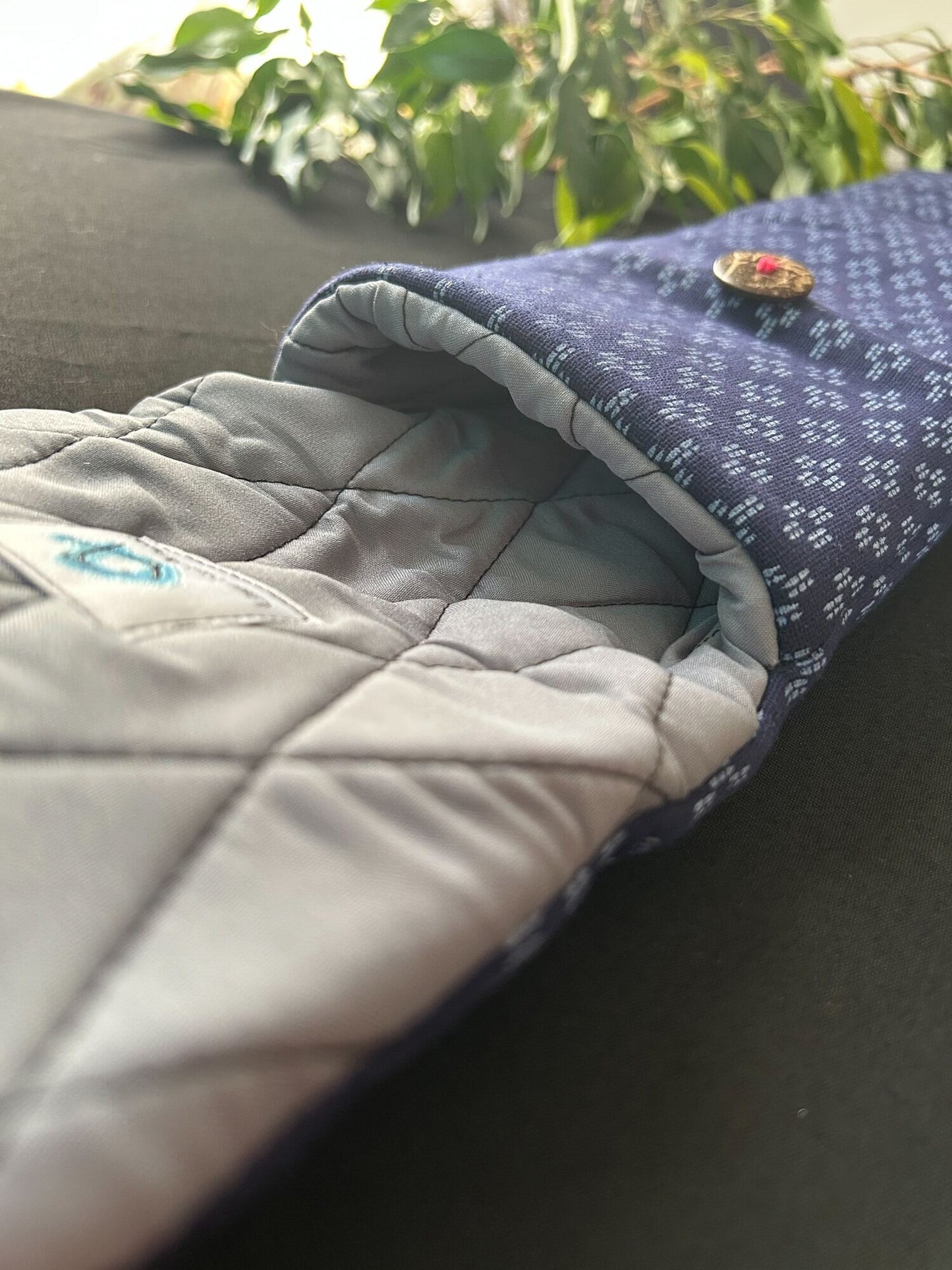 Little Fish Cotton Flute Bag - Blue Trance - Suitable for Medium Flute