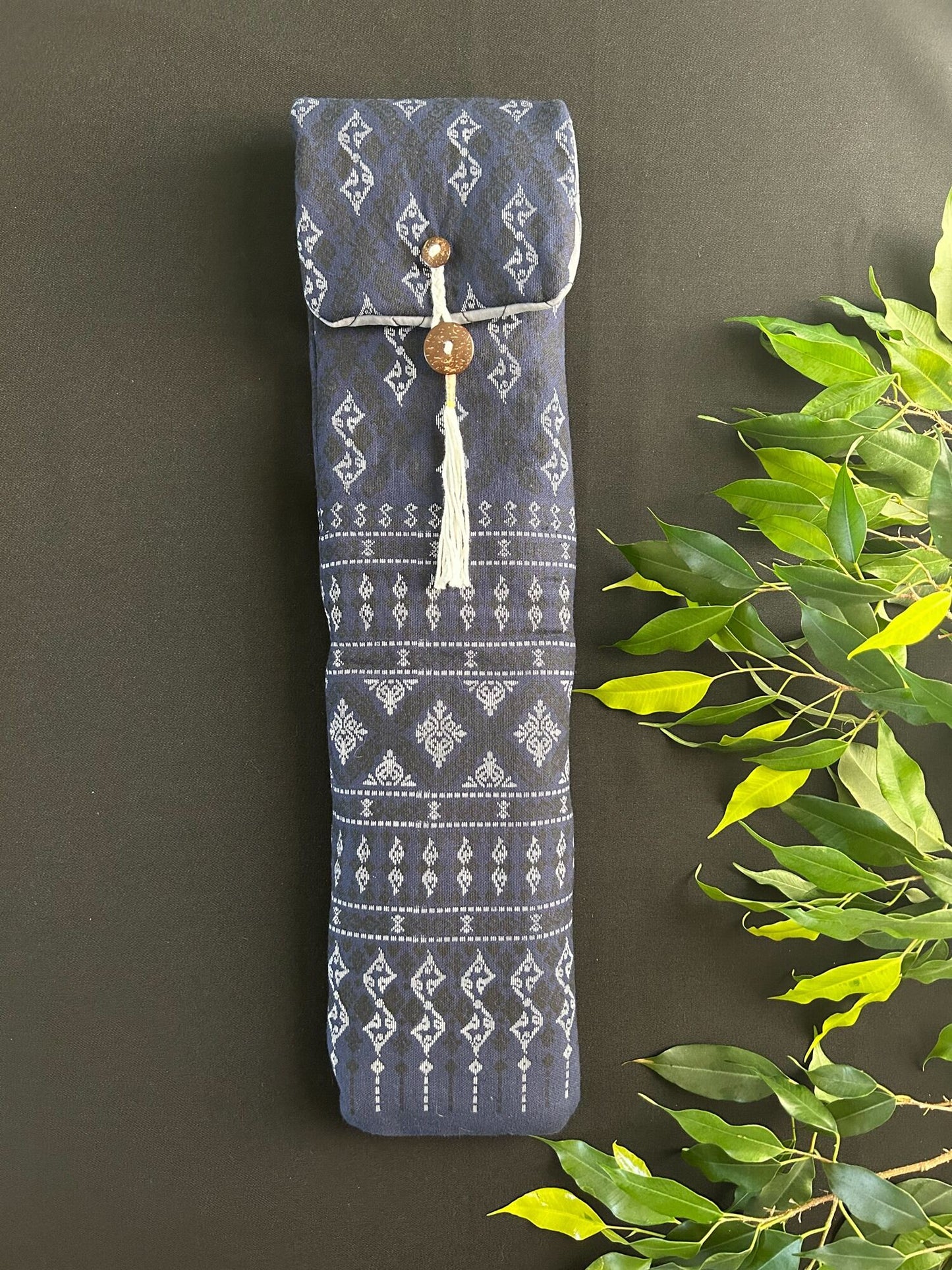 Little Fish Cotton Flute Bag - Blue Dream - Suitable for Medium Flute