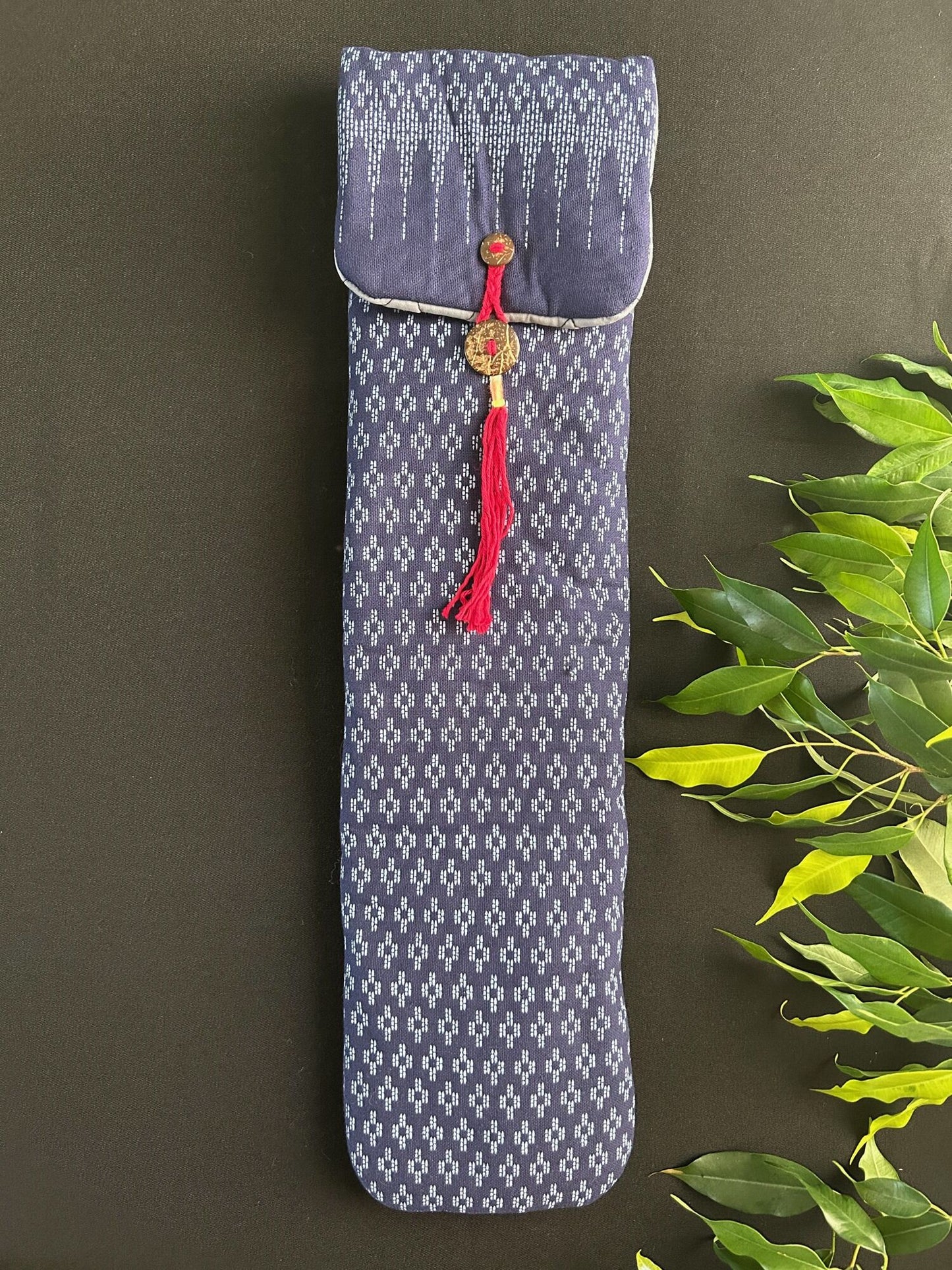 Little Fish Cotton Flute Bag - Blue Trance - Suitable for Medium Flute