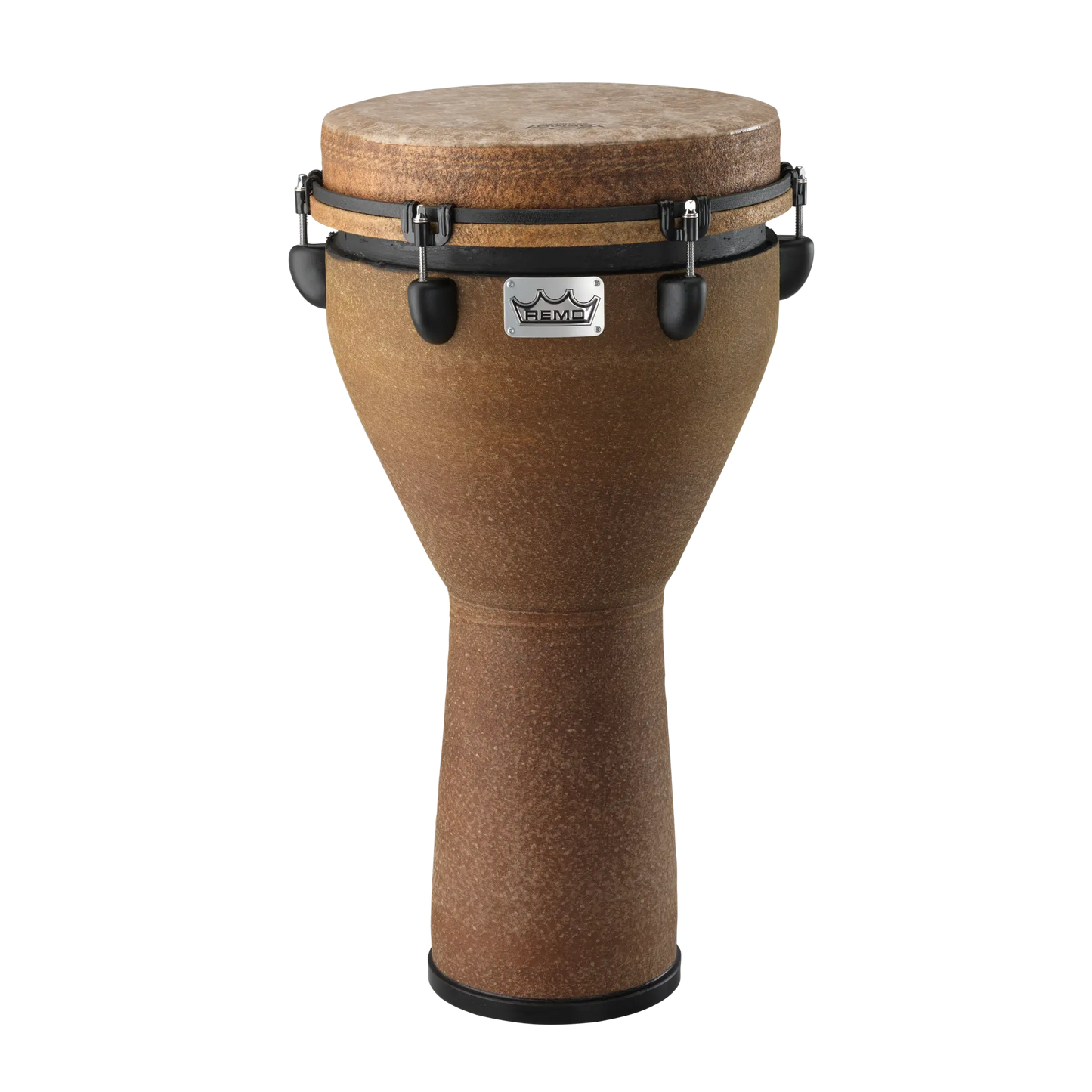 Remo Djembe, Mondo, Key-Tuned, 12" X 24", Skyndeep Fiberskyn, Contour Tuning Brackets, Earth Finish Djembes & Ashikos Remo
