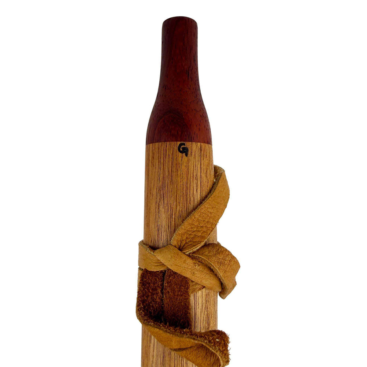 Native American Flute in G Minor by Nash Tavewa, Mahogany with Padauk Mouthpiece