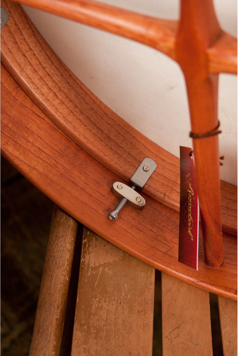 Roosebeck Tunable Red Cedar Bodhran Cross-Bar Soft Natural Head 18 inch x 3.5 inch