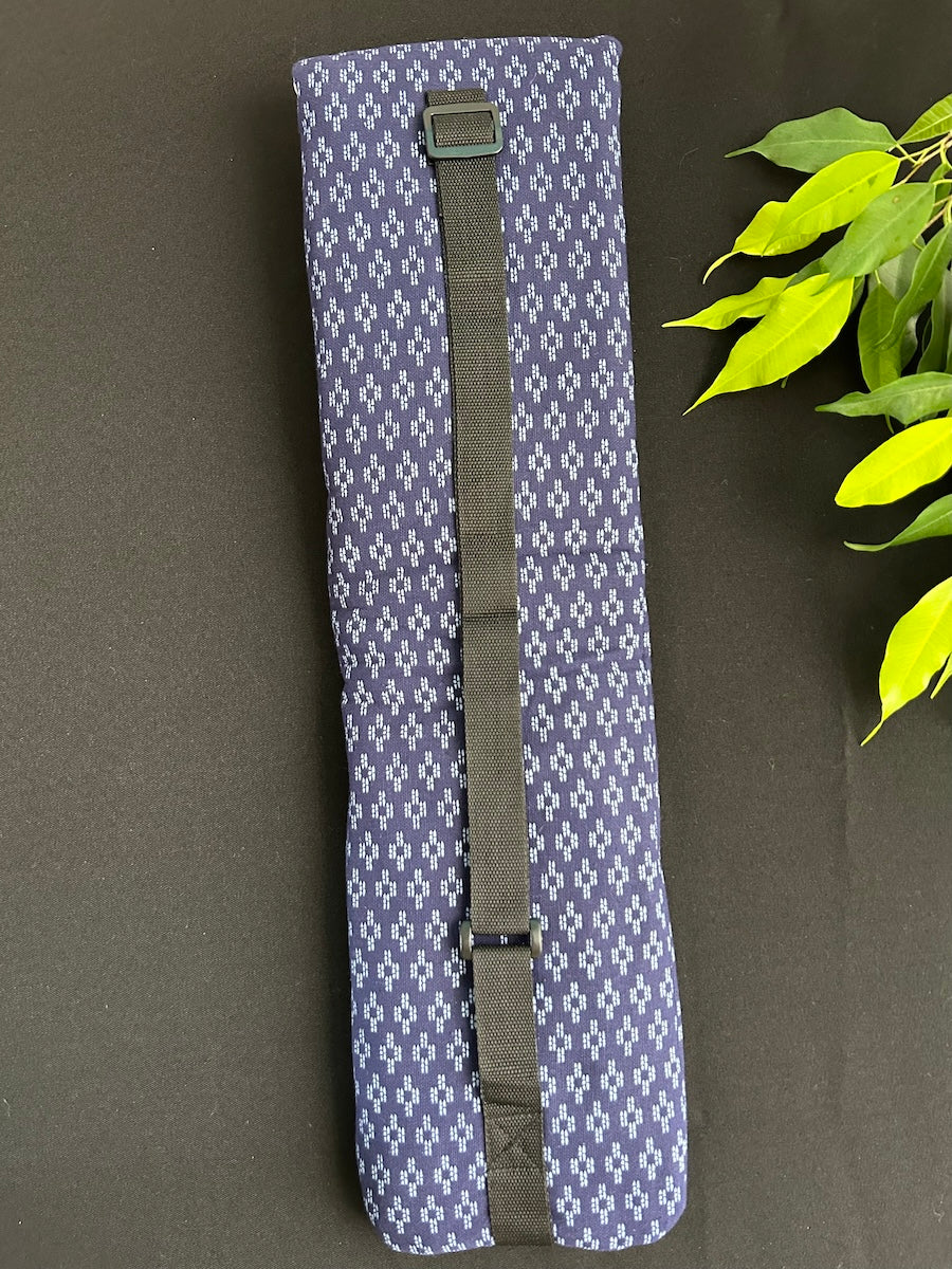 Little Fish Cotton Flute Bag - Blue Matrix - Medium Flute Bags Little Fish Artwork