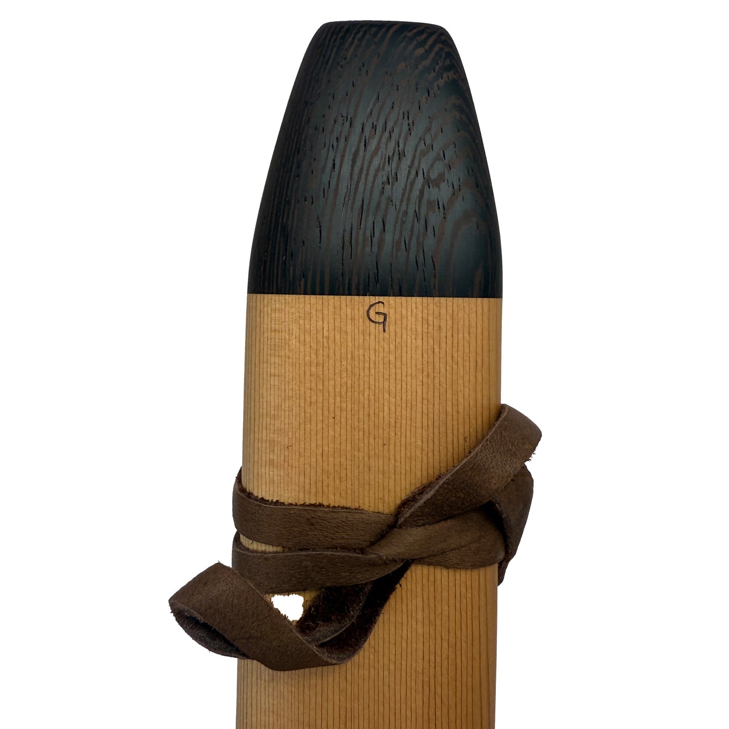 Native American Drone Flute in G minor by Nash Tavewa, Western Red Cedar with Wenge Mouthpiece