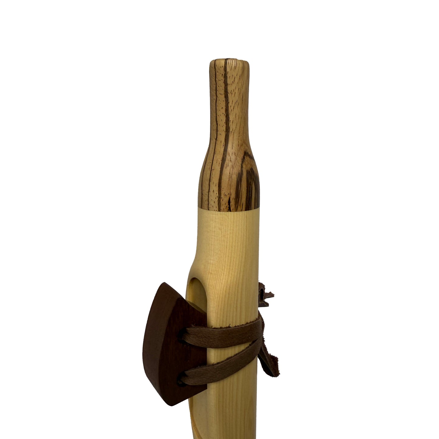 Native American Flute in A Minor by Nash Tavewa, Yellow Cedar and Zebrawood Mouthpiece