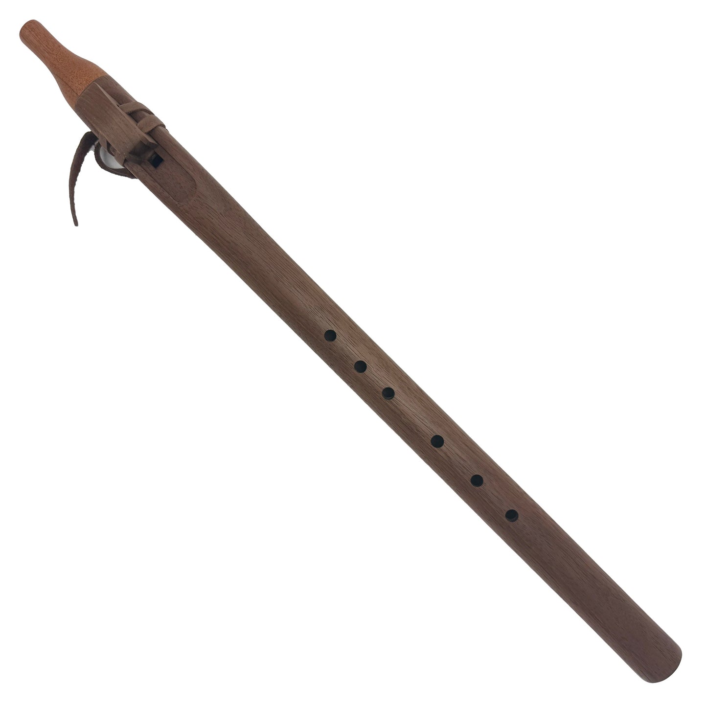 Native American Flute in D minor by Nash Tavewa, Peruvian Black Walnut with Mahogany Mouthpiece