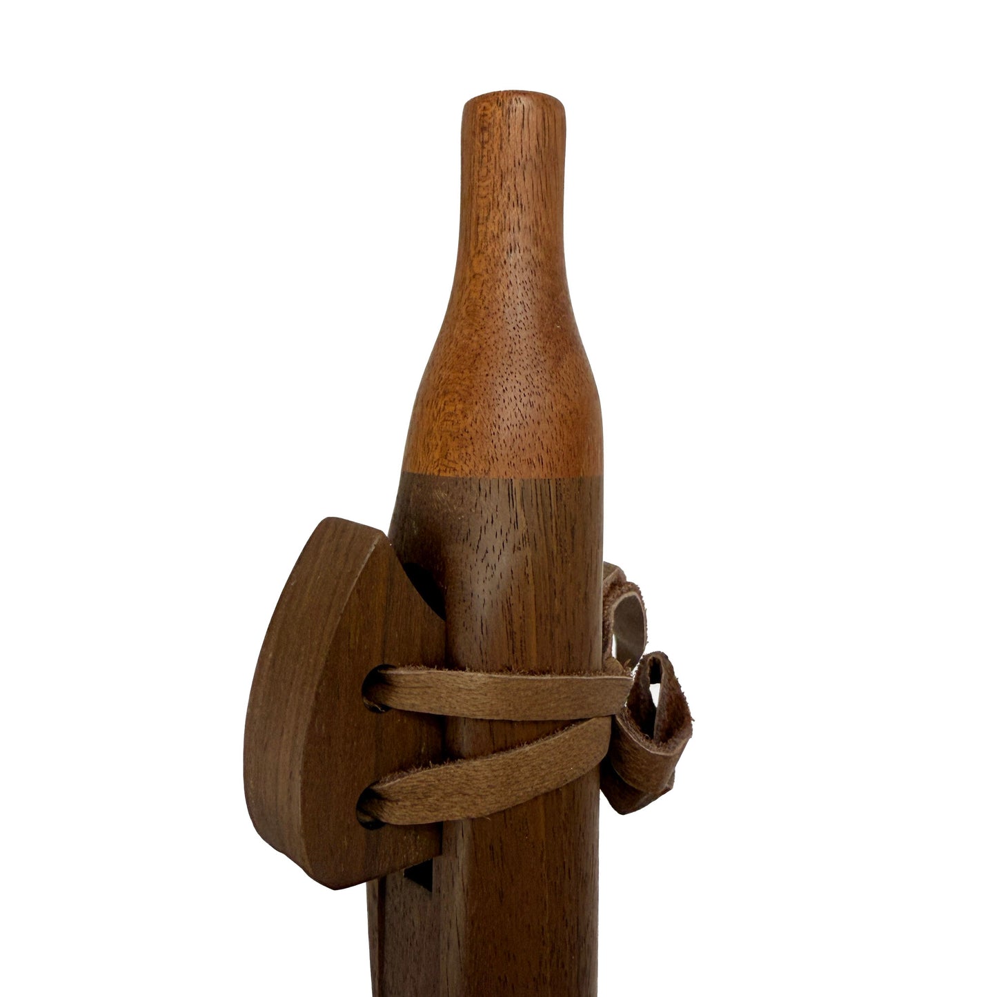 Native American Flute in D minor by Nash Tavewa, Peruvian Black Walnut with Mahogany Mouthpiece