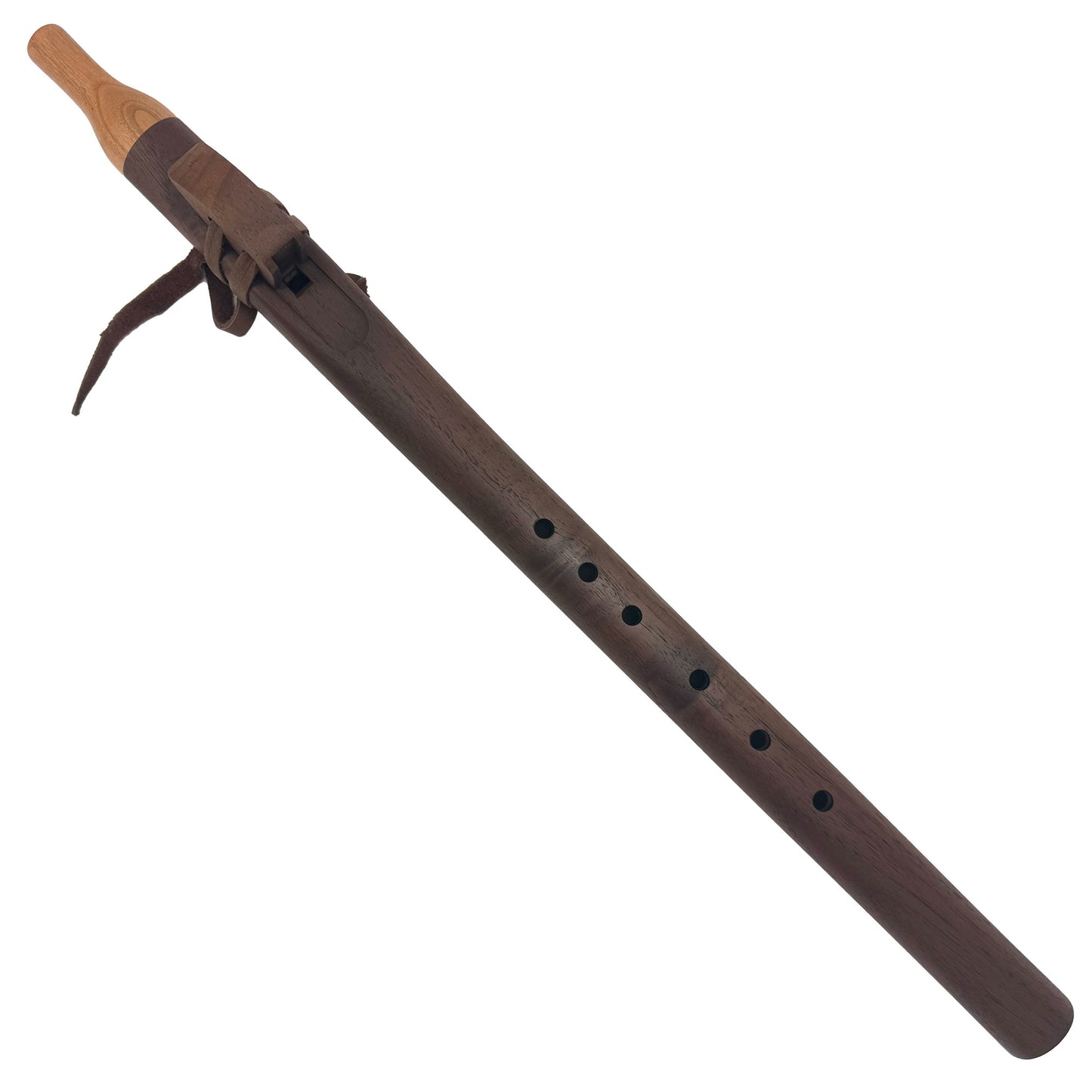 Native American Flute in F Minor by Nash Tavewa, Peruvian Black Walnut with Cherry Mouthpiece