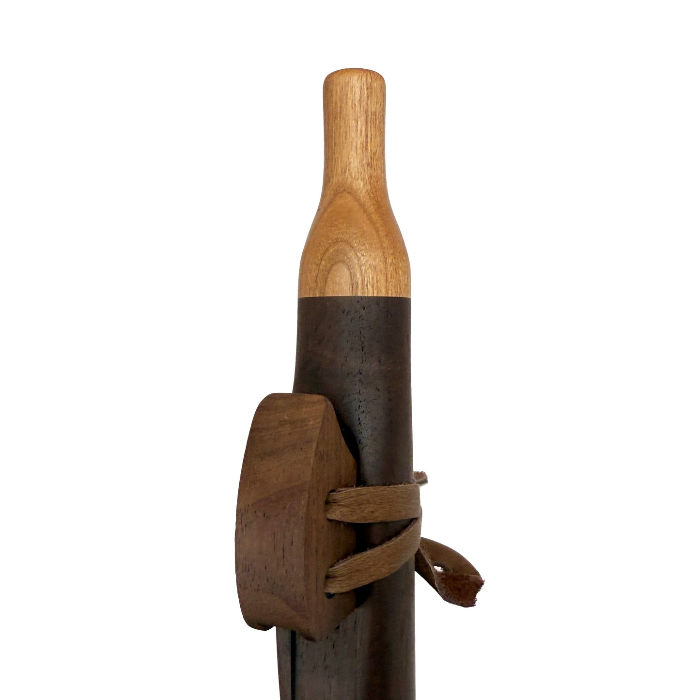 Native American Flute in F Minor by Nash Tavewa, Peruvian Black Walnut with Cherry Mouthpiece