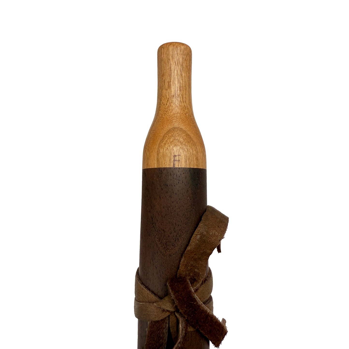 Native American Flute in F Minor by Nash Tavewa, Peruvian Black Walnut with Cherry Mouthpiece
