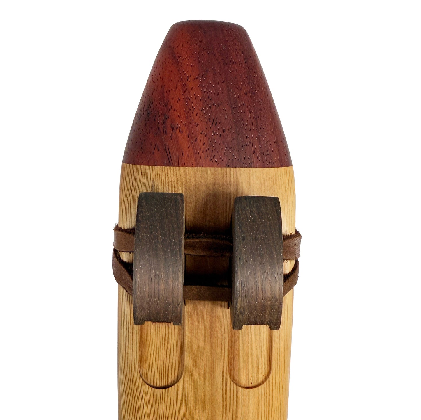 Native American Drone Flute in Low B by Nash Tavewa, Western Red Cedar with Padauk Mouthpiece