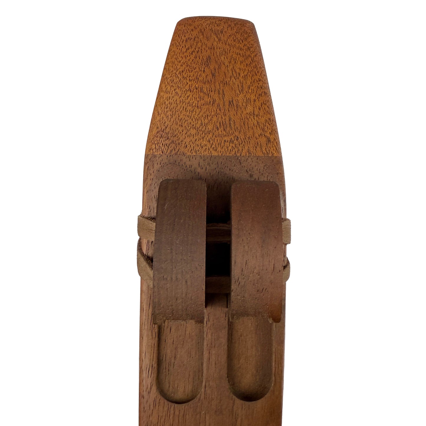 Native American Harmony Double Flute in E minor and B minor by Nash Tavewa, Peruvian Black Walnut with Mahogany Mouthpiece