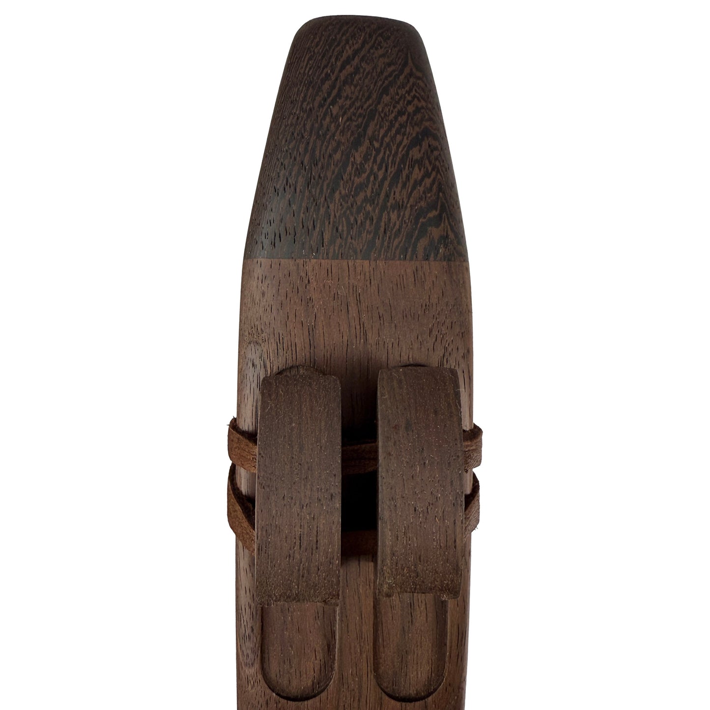 Native American Drone Flute in F# minor by Nash Tavewa, Peruvian Black Walnut with Wenge Mouthpiece