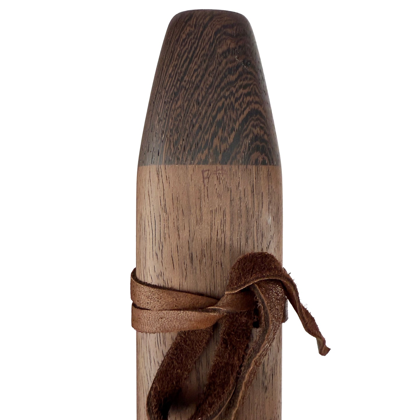 Native American Drone Flute in F# minor by Nash Tavewa, Peruvian Black Walnut with Wenge Mouthpiece