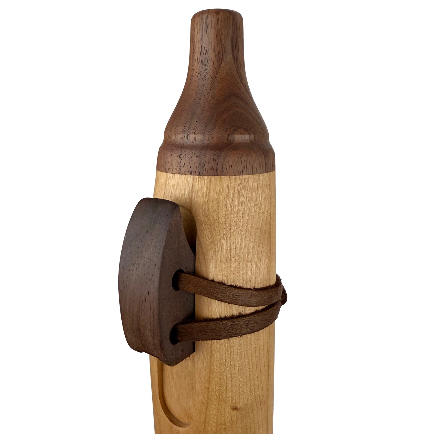 Native American Flute in Low A Minor, 432 Hz., by Nash Tavewa, Cherry with Walnut Mouthpiece