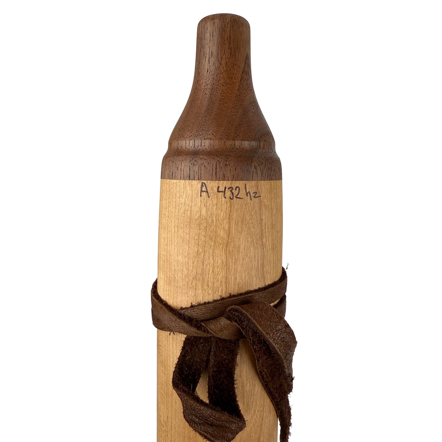 Native American Flute in Low A Minor, 432 Hz., by Nash Tavewa, Cherry with Walnut Mouthpiece