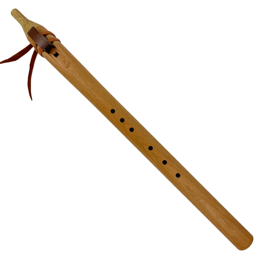 Native American Flute in Low C Minor by Nash Tavewa, Cherry with Acacia Mouthpiece