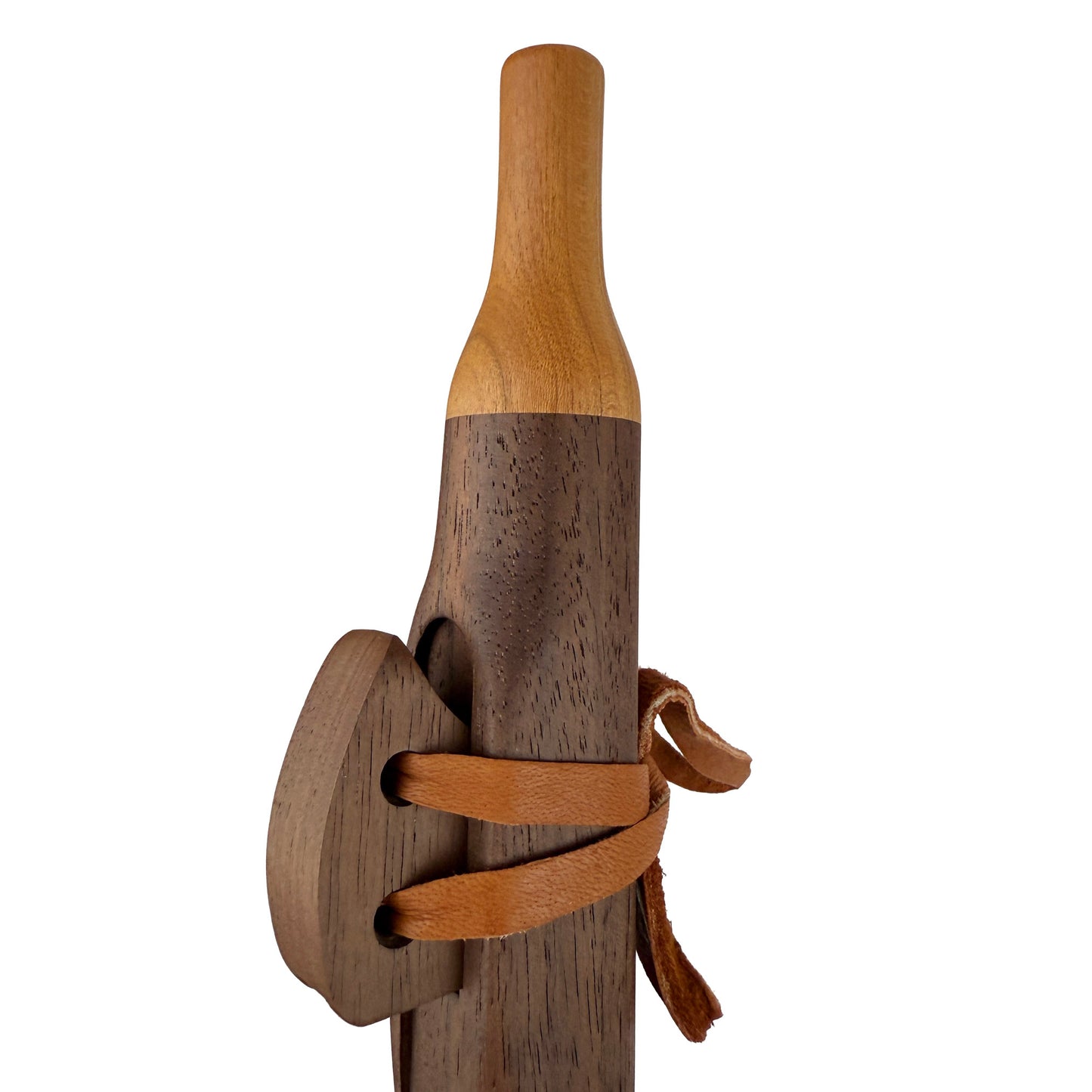 Native American Flute in F Minor by Nash Tavewa, Peruvian Black Walnut with Cherry Mouthpiece