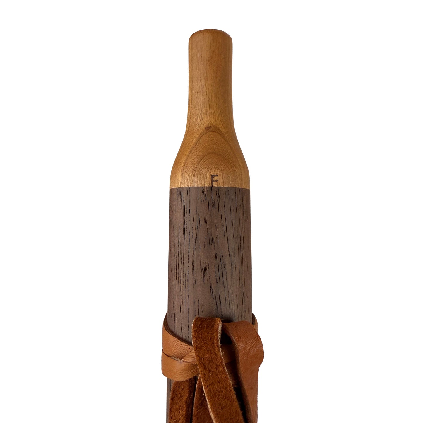 Native American Flute in F Minor by Nash Tavewa, Peruvian Black Walnut with Cherry Mouthpiece