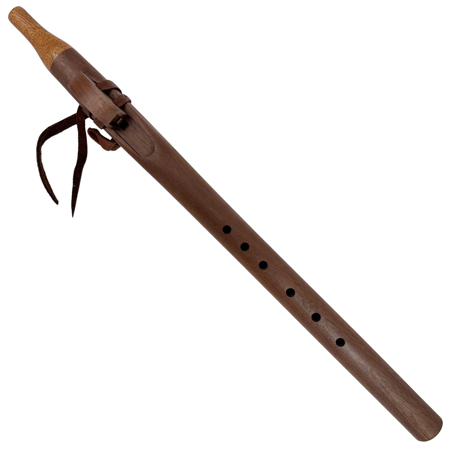 Native American Flute in F Minor by Nash Tavewa, Peruvian Black Walnut with Mahogany Mouthpiece