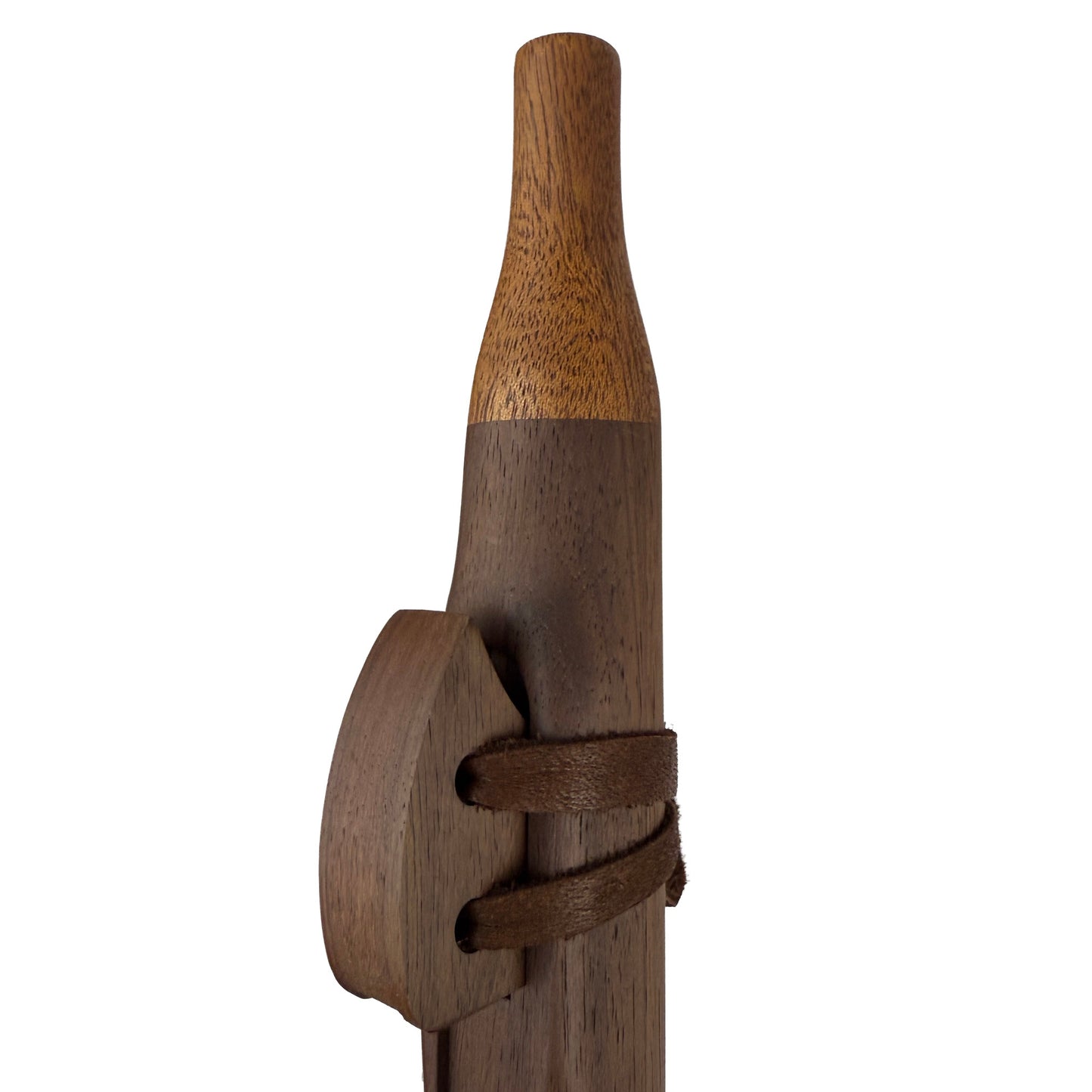 Native American Flute in F Minor by Nash Tavewa, Peruvian Black Walnut with Mahogany Mouthpiece