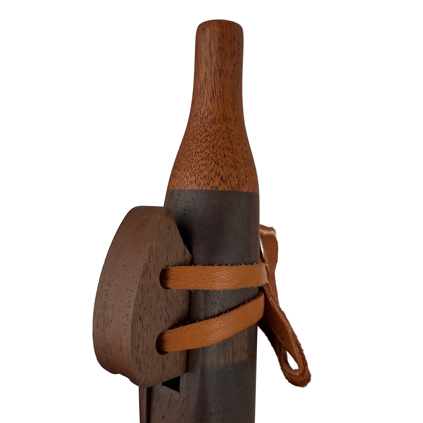 Native American Flute in E Minor by Nash Tavewa, Peruvian Black Walnut with Mahogany Mouthpiece