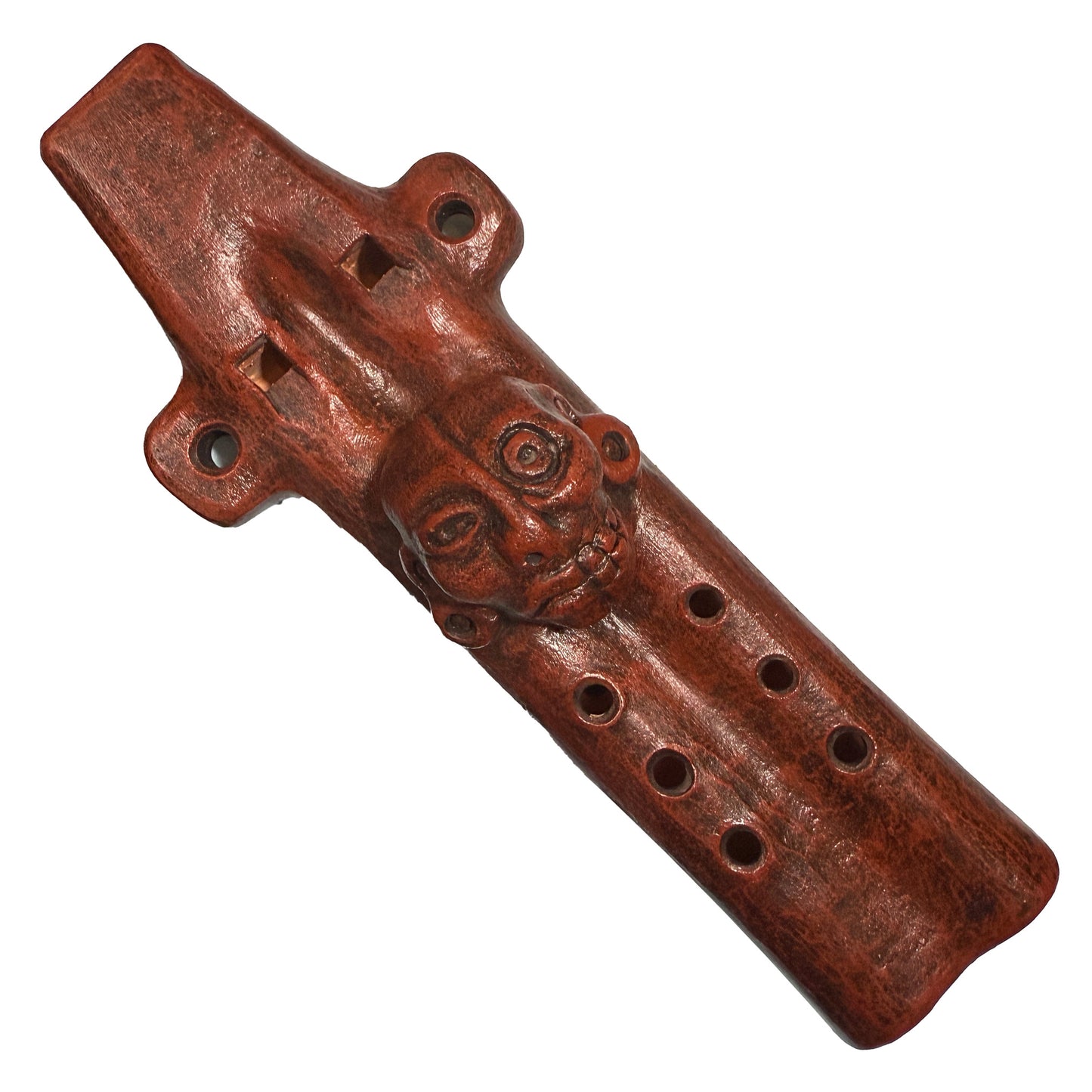 ナッシュ・タベワ作、ネイティブアメリカンのウェットチューニングされたE♭ハーモニッククレイフルート