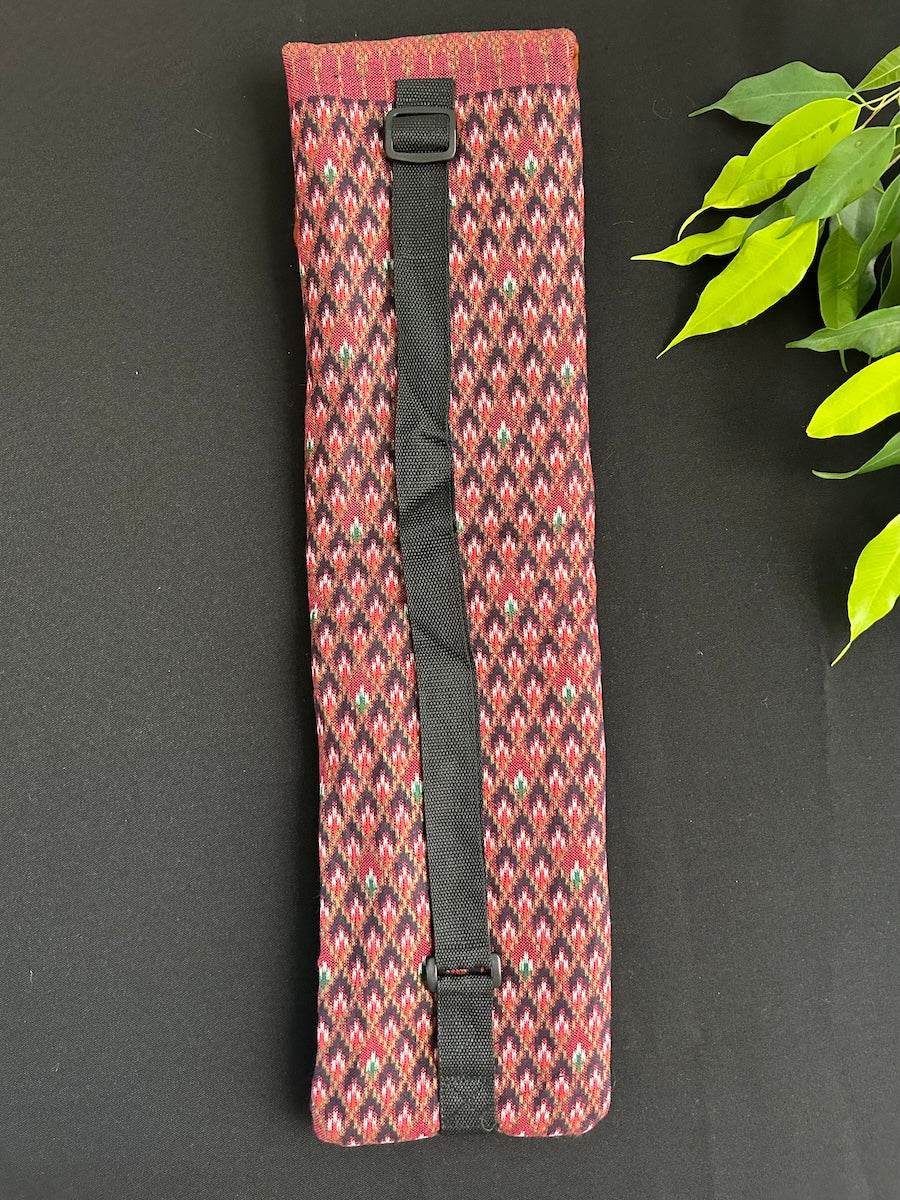 Little Fish Cotton Flute Bag - Red Jewel - Suitable for Medium Flute Flute Bags Little Fish Artwork