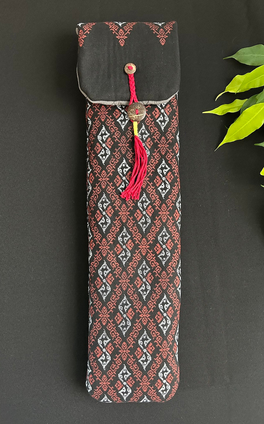 Little Fish Cotton Flute Bag - Dark Elegance - Suitable for Medium Flute Flute Bags Little Fish Artwork