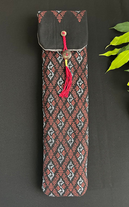 Little Fish Cotton Flute Bag - Dark Elegance - Suitable for Medium Flute Flute Bags Little Fish Artwork