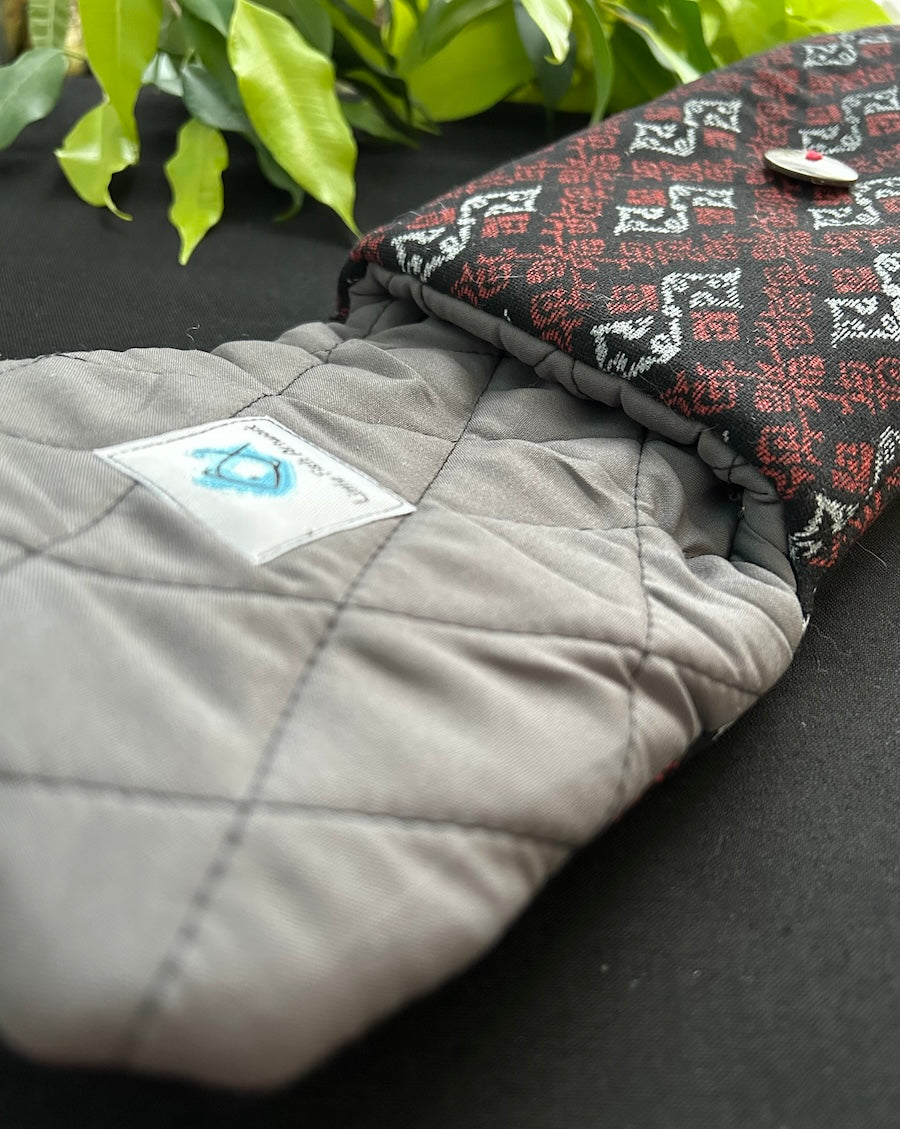 Little Fish Cotton Flute Bag - Dark Elegance - Suitable for Medium Flute Flute Bags Little Fish Artwork