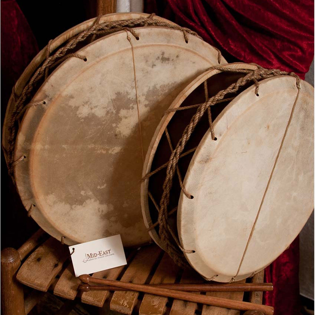 EMS Tabor Drum, 12", with Sticks Tabor Drums Early Music Shop