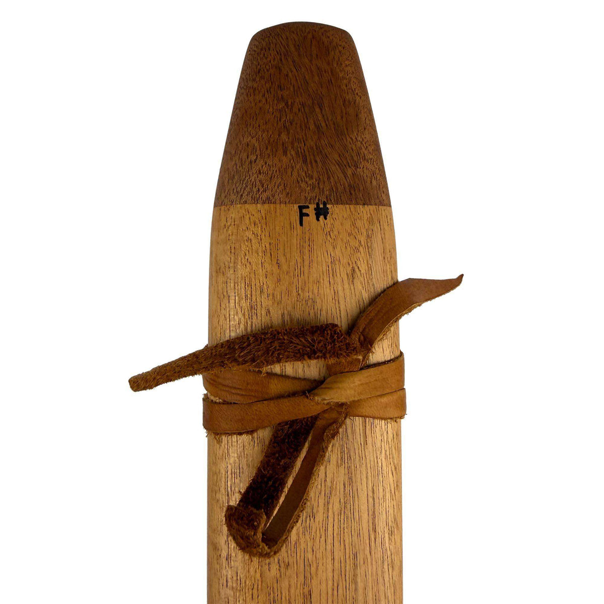Native American Drone Flute in F# minor by Nash Tavewa, Mahogany with Mahogany Mouthpiece