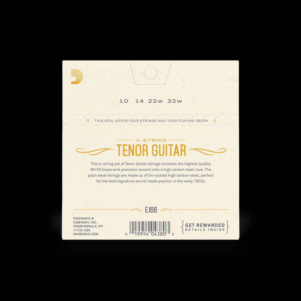 D'Addario Tenor Guitar Bronze 80/20 Strings D'Addario EJ66 Accessories_Strings D'Addario