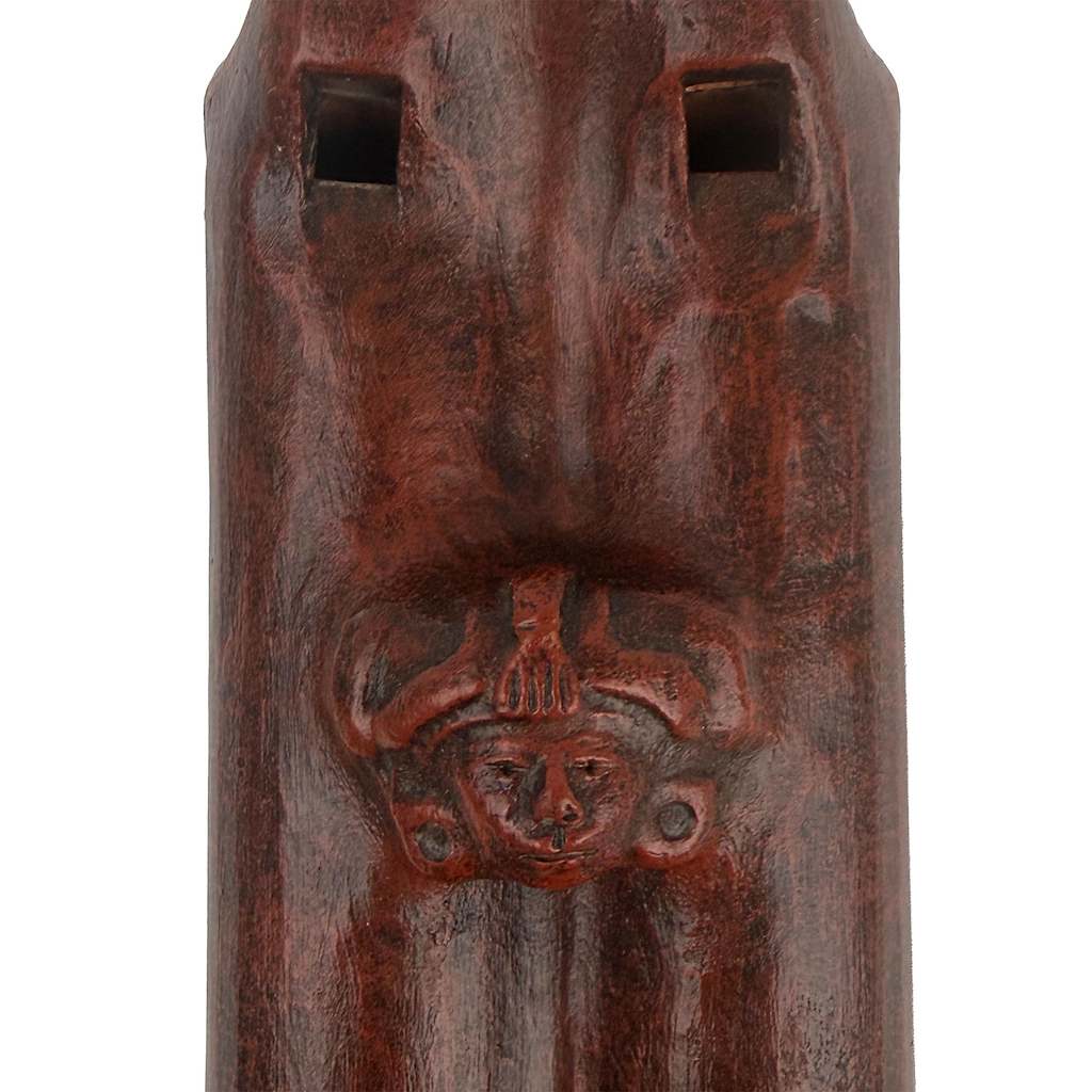 Native American Ceramic Drone Flute in Low C, by Nash Tavewa