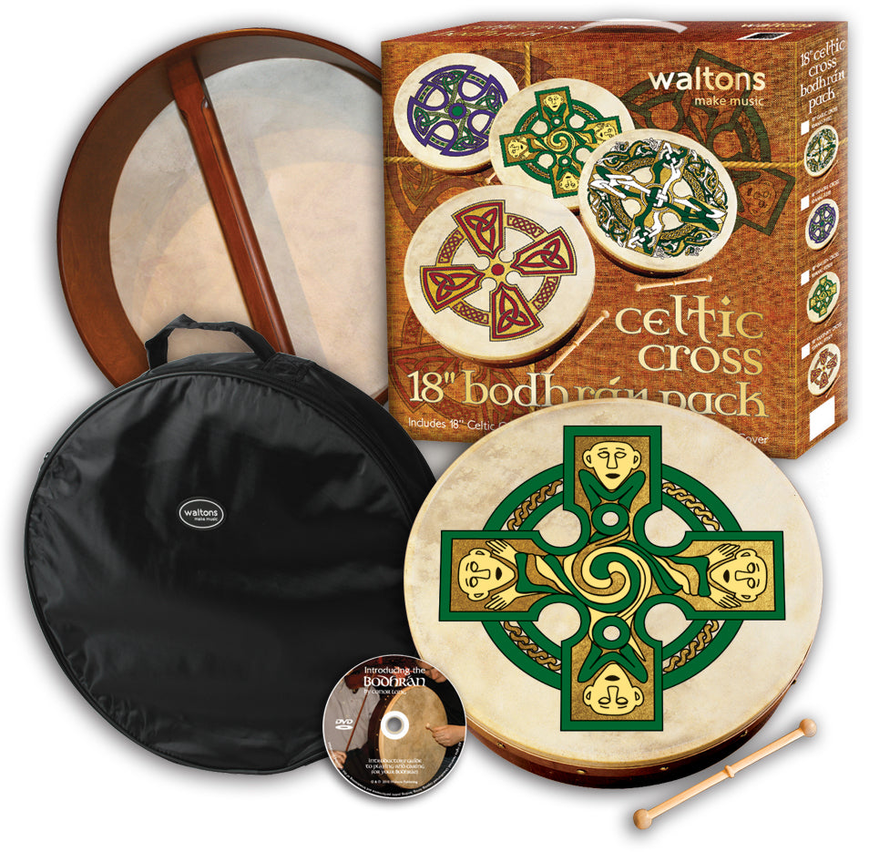 Gallen Cross Pack Bodhran Package 18" Bodhrans Waltons