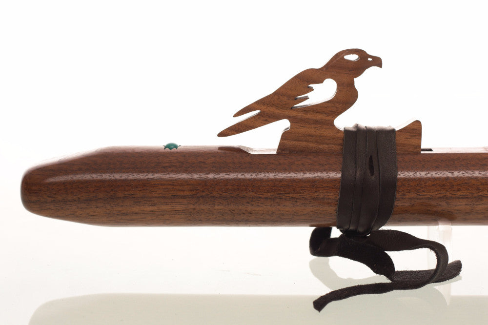 High Spirits Sparrow Hawk Walnut with Turquoise Native American Style Flute in A Native American Flutes High Spirits Flutes