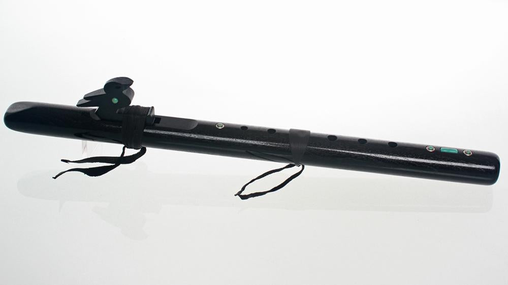 High Spirits Ebonized Walnut Crow Flute, Key of A Native American Flutes High Spirits Flutes