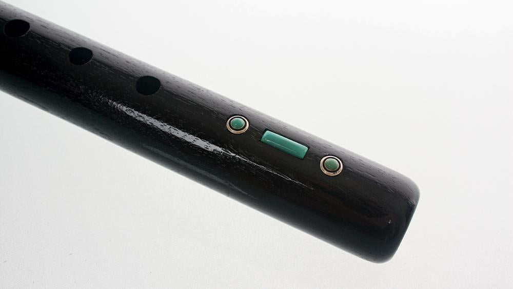 High Spirits Ebonized Walnut Crow Flute, Key of A Native American Flutes High Spirits Flutes