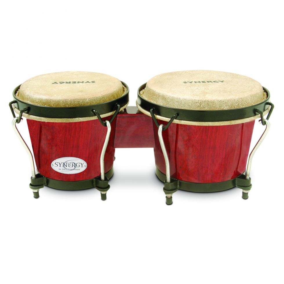 Toca Synergy Wood Bongos - Rio Red Bongos Toca