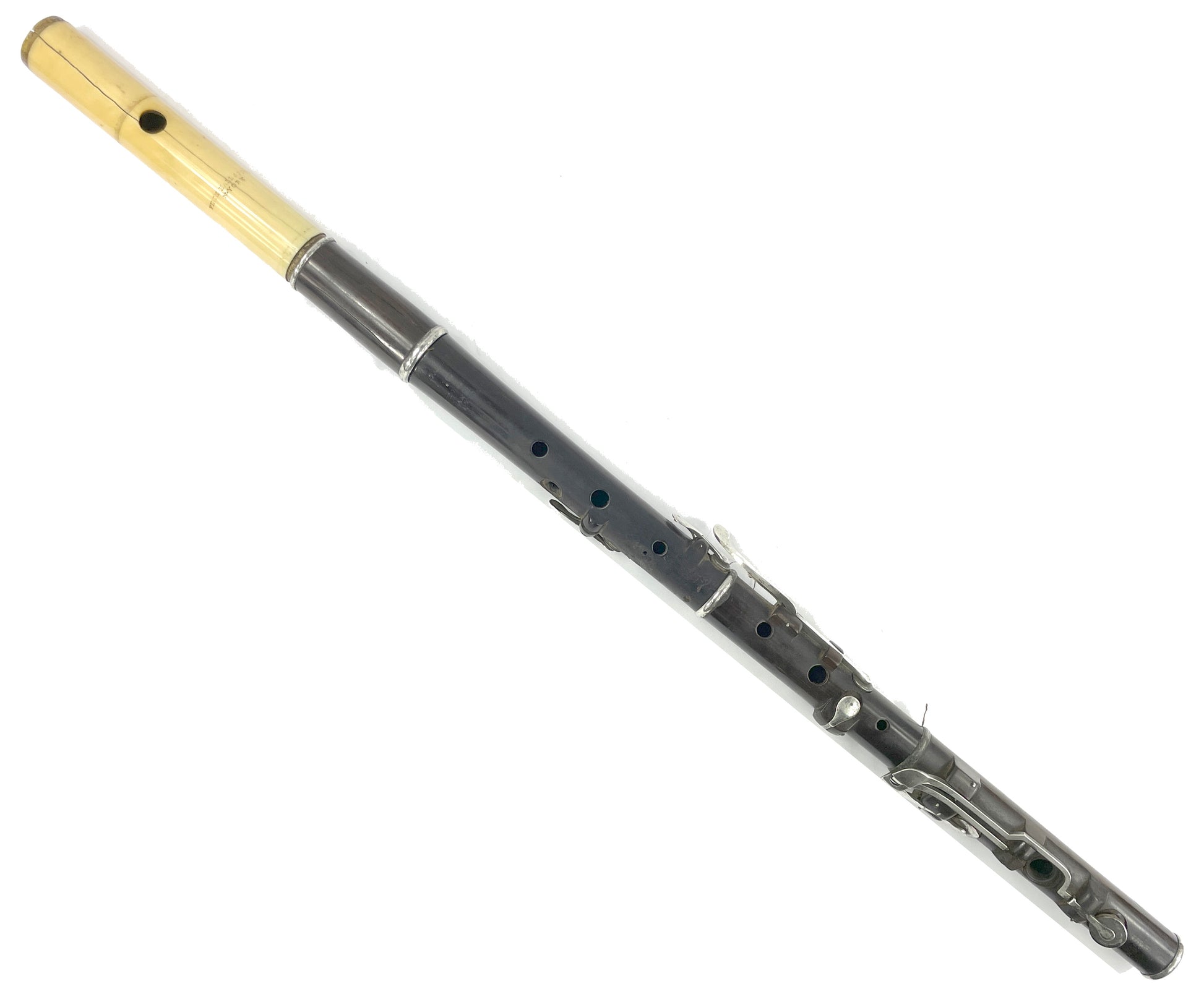 English Simple System Flute, Firth Hall & Pond, New York, Ivory head Flutes Lark in the Morning