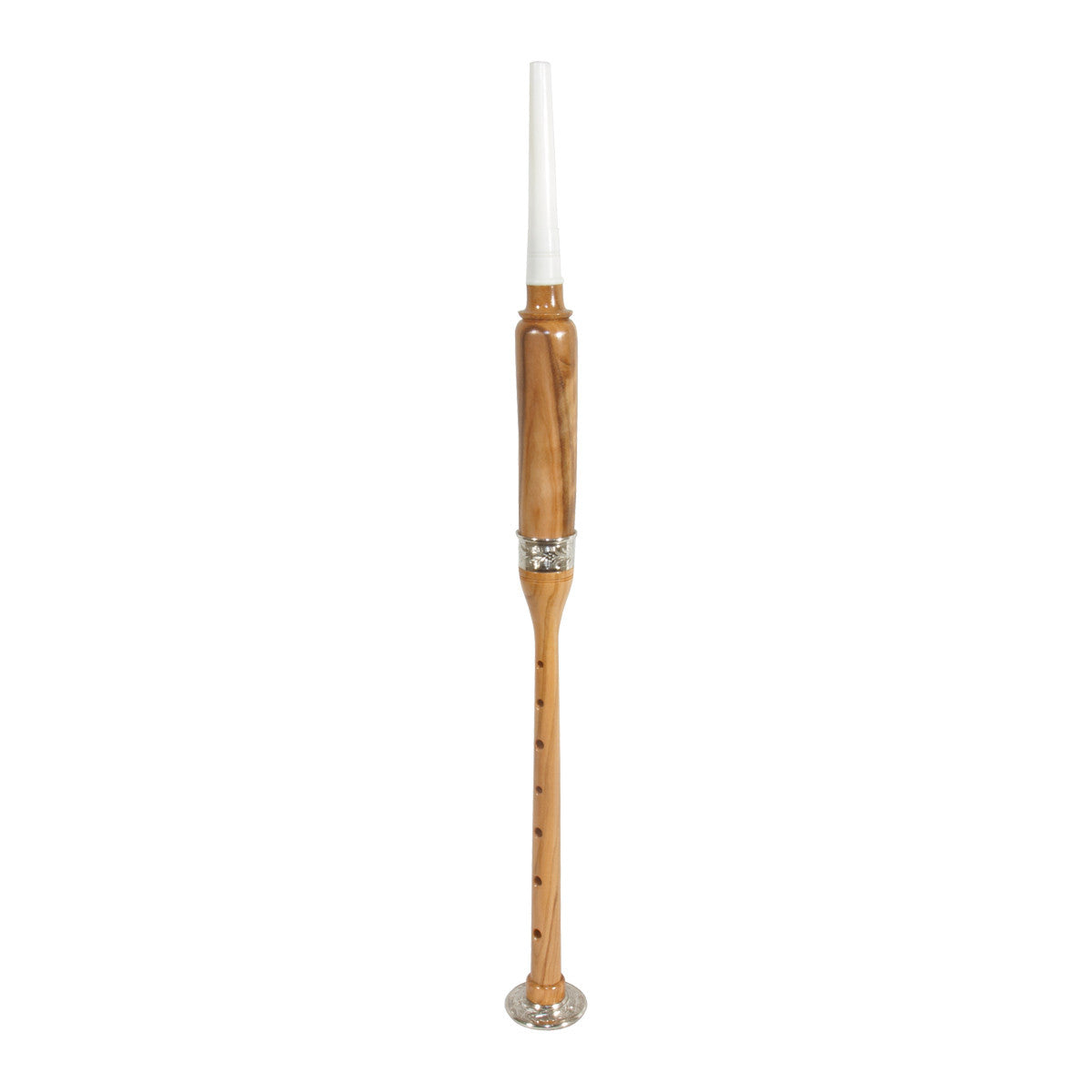 Roosebeck Satinwood Practice Chanter Nickel Plated Ferrule & Sole 19" Bagpipes Roosebeck