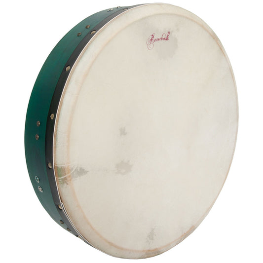 Roosebeck Bodhran, 16"x 3.5", Tune, Green, T-Bar Bodhrans Roosebeck