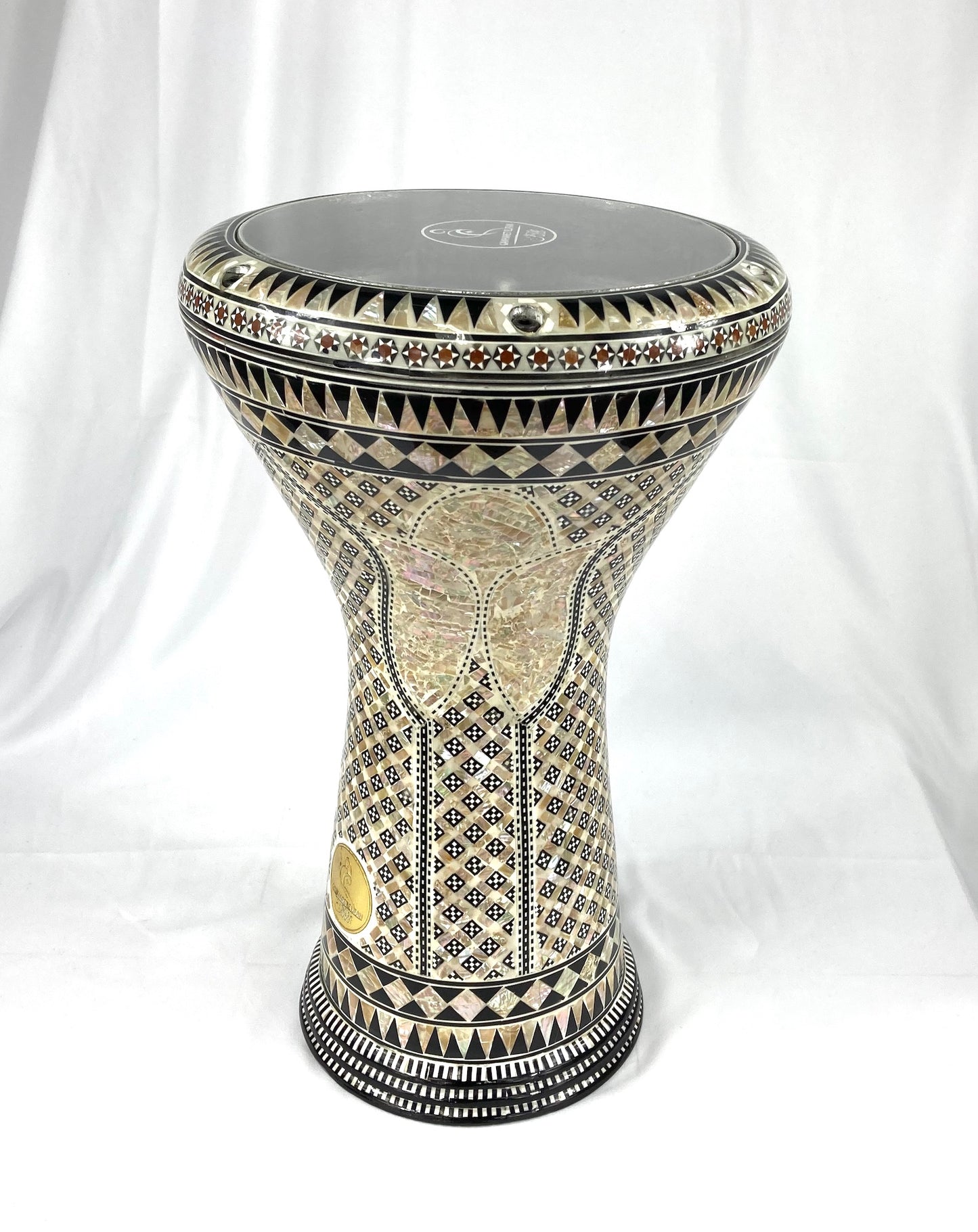 Gawharet El Fan Aluminum Doumbek, Fancy Pearl Dumbeks Gawharet El Fan