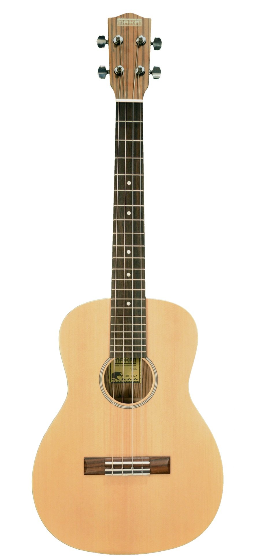 Makai MB-70ZX Spruce Zebra Wood Baritone Ukulele w/ Pickup Ukuleles Makai