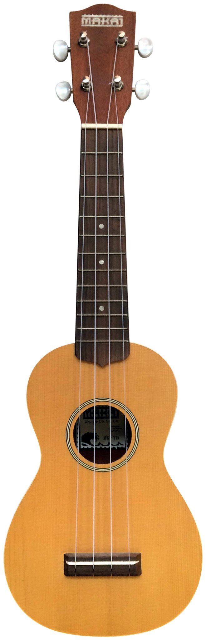 Makai MK-70 Spruce Mahogany Soprano Ukulele Ukuleles Makai