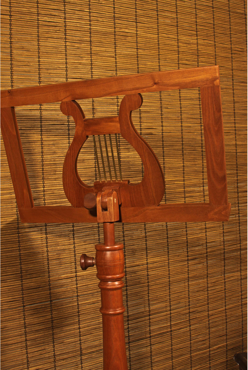 EMS Single Tray Regency Music Stand - Red Cedar Music Stands Early Music Shop