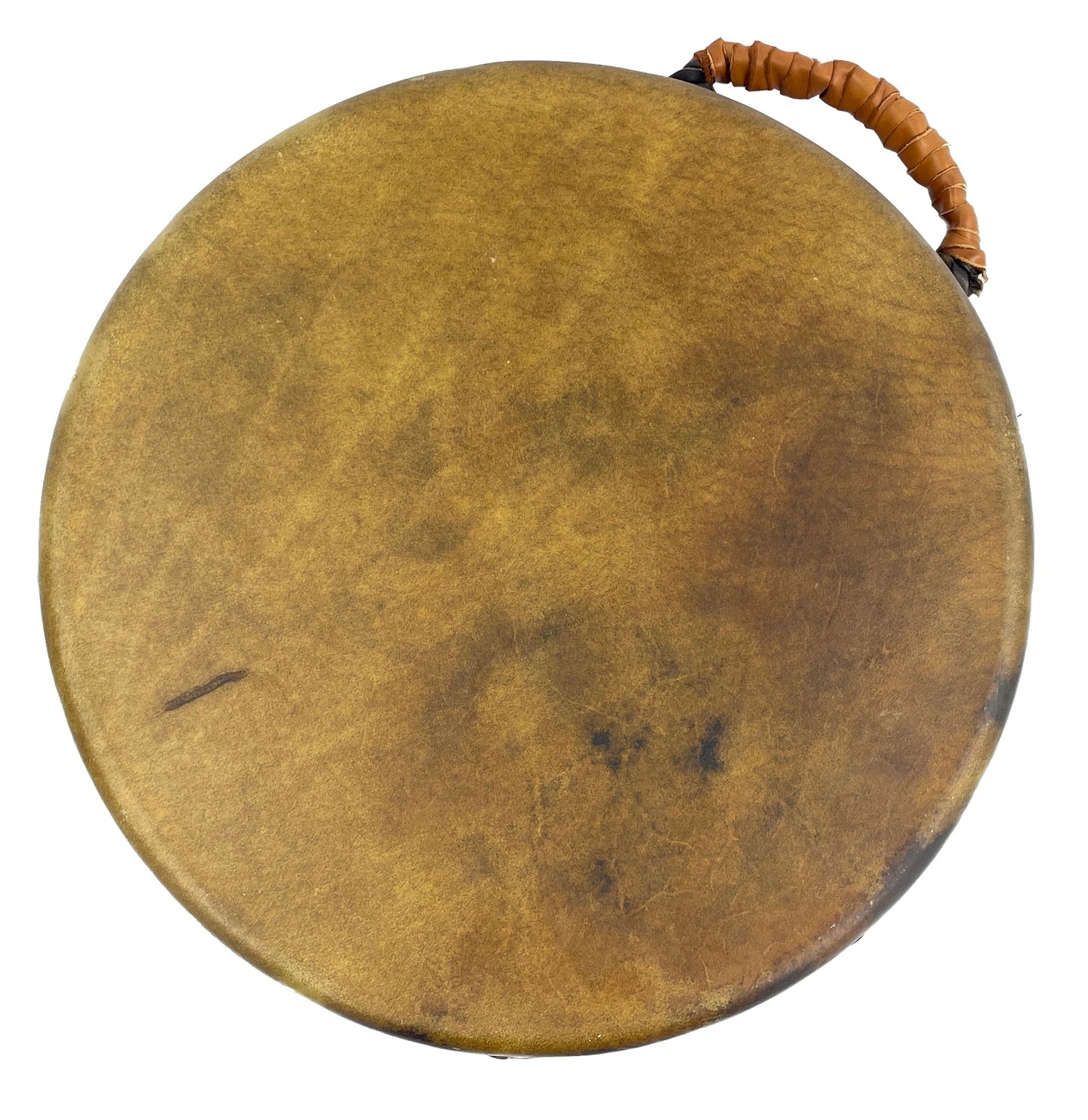 Elk Rawhide Hand Drum, Double-Sided, 14-inch, with Beater, by Nash Tavewa Native American Drums Nash Tavewa