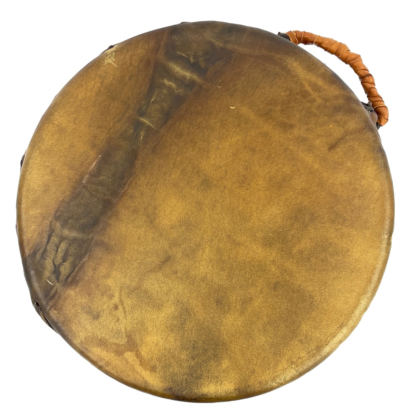Elk Rawhide Hand Drum, Double-Sided, 14-inch, with Beater, by Nash Tavewa Native American Drums Nash Tavewa